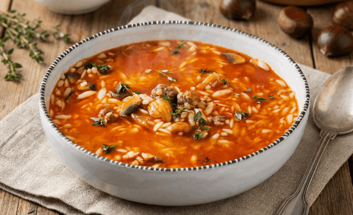 Kestaneli Köfteli Arpa Şehriye Çorbası Tarifi